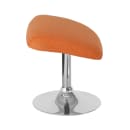 Flash Furniture CH-162430-O-OR-FAB-GG Ottoman w/ Round Chrome Base - 19 1/2"W x 15"D x 17 1/2"H, Orange Fabric thumbnail 4
