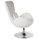 Flash Furniture CH-162430-WH-LEA-GG Swivel Reception Arm Chair - White LeatherSoft Upholstery thumbnail 3
