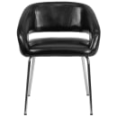 Flash Furniture CH-162731-BK-GG Reception Chair w/ Black LeatherSoft Upholstery - Chrome Legs thumbnail 5