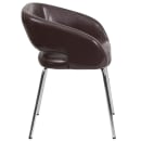 Flash Furniture CH-162731-BN-GG Reception Chair w/ Brown LeatherSoft Upholstery - Chrome Legs thumbnail 3
