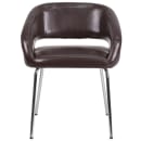 Flash Furniture CH-162731-BN-GG Reception Chair w/ Brown LeatherSoft Upholstery - Chrome Legs thumbnail 5