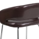 Flash Furniture CH-162731-BN-GG Reception Chair w/ Brown LeatherSoft Upholstery - Chrome Legs thumbnail 8