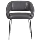 Flash Furniture CH-162731-GY-GG Reception Chair w/ Gray LeatherSoft Upholstery - Chrome Legs thumbnail 5