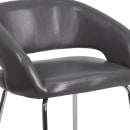 Flash Furniture CH-162731-GY-GG Reception Chair w/ Gray LeatherSoft Upholstery - Chrome Legs thumbnail 7