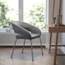 Flash Furniture CH-162731-GY-GG Reception Chair w/ Gray LeatherSoft Upholstery - Chrome Legs thumbnail 9