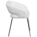 Flash Furniture CH-162731-WH-GG Reception Chair w/ White LeatherSoft Upholstery - Chrome Legs thumbnail 3