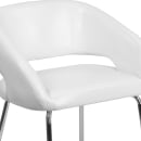 Flash Furniture CH-162731-WH-GG Reception Chair w/ White LeatherSoft Upholstery - Chrome Legs thumbnail 7