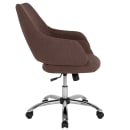 Flash Furniture CH-177280-BR-F-GG Swivel Office Chair w/ Mid Back - Brown Fabric Upholstery thumbnail 2