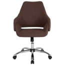 Flash Furniture CH-177280-BR-F-GG Swivel Office Chair w/ Mid Back - Brown Fabric Upholstery thumbnail 4