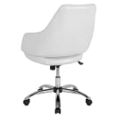 Flash Furniture CH-177280-WH-GG Swivel Office Chair w/ Mid Back - White LeatherSoft Upholstery thumbnail 4