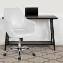 Flash Furniture CH-177280-WH-GG Swivel Office Chair w/ Mid Back - White LeatherSoft Upholstery thumbnail 9