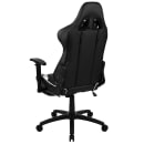 Flash Furniture CH-187230-BK-GG Swivel Racing Gaming Chair w/ Footrest - Black & White LeatherSoft, Black Base w/ Casters thumbnail 4