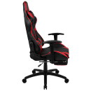 Flash Furniture CH-187230-RED-GG Swivel Racing Gaming Chair w/ Footrest - Black & Red LeatherSoft, Black Base w/ Casters thumbnail 3