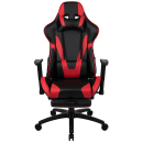 Flash Furniture CH-187230-RED-GG Swivel Racing Gaming Chair w/ Footrest - Black & Red LeatherSoft, Black Base w/ Casters thumbnail 5