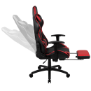 Flash Furniture CH-187230-RED-GG Swivel Racing Gaming Chair w/ Footrest - Black & Red LeatherSoft, Black Base w/ Casters thumbnail 8