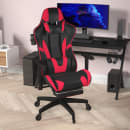 Flash Furniture CH-187230-RED-RLB-GG Swivel Gaming Chair - LeatherSoft Back & Seat, Black/Red thumbnail 3