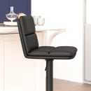 Flash Furniture CH-202071-BK-GG Swivel Bar Stool w/ Black LeatherSoft Upholstered Back & Seat, Black thumbnail 4