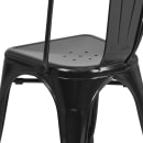 Flash Furniture CH-31230-BK-GG Stacking Side Chair w/ Vertical Slat Back - Steel, Black thumbnail 8