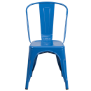 Flash Furniture CH-31230-BL-GG Stacking Side Chair w/ Vertical Slat Back - Steel, Blue thumbnail 5