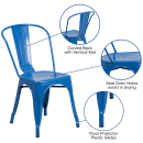 Flash Furniture CH-31230-BL-GG Stacking Side Chair w/ Vertical Slat Back - Steel, Blue thumbnail 6