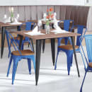 Flash Furniture CH-31230-BL-PL1T-GG Stacking Chair w/ Vertical Slat Back & Wood Seat - Steel, Blue thumbnail 4