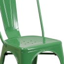 Flash Furniture CH-31230-GN-GG Stacking Side Chair w/ Vertical Slat Back - Steel, Green thumbnail 7