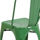 Flash Furniture CH-31230-GN-GG Stacking Side Chair w/ Vertical Slat Back - Steel, Green thumbnail 8