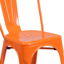 Flash Furniture CH-31230-OR-GG Stacking Side Chair w/ Vertical Slat Back - Steel, Orange thumbnail 7