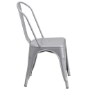 Flash Furniture CH-31230-SIL-GG Stacking Side Chair w/ Vertical Slat Back - Steel, Silver thumbnail 3