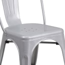 Flash Furniture CH-31230-SIL-GG Stacking Side Chair w/ Vertical Slat Back - Steel, Silver thumbnail 7