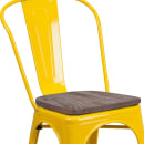 Flash Furniture CH-31230-YL-WD-GG Stacking Side Chair w/ Vertical Slat Back & Wood Seat - Steel, Yellow thumbnail 7