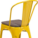 Flash Furniture CH-31230-YL-WD-GG Stacking Side Chair w/ Vertical Slat Back & Wood Seat - Steel, Yellow thumbnail 8