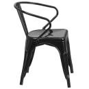 Flash Furniture CH-31270-BK-GG Armchair w/ Vertical Slat Back - Steel, Black thumbnail 3