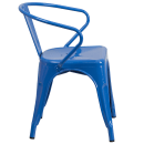 Flash Furniture CH-31270-BL-GG Armchair w/ Vertical Slat Back - Steel, Blue thumbnail 3