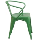 Flash Furniture CH-31270-GN-GG Armchair w/ Vertical Slat Back - Steel, Green thumbnail 3