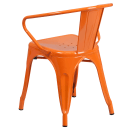 Flash Furniture CH-31270-OR-GG Armchair w/ Vertical Slat Back - Steel, Orange thumbnail 4