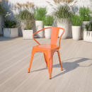 Flash Furniture CH-31270-OR-GG Armchair w/ Vertical Slat Back - Steel, Orange thumbnail 9