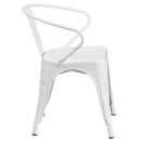 Flash Furniture CH-31270-WH-GG Armchair w/ Vertical Slat Back - Steel, White thumbnail 3