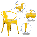 Flash Furniture CH-31270-YL-GG Armchair w/ Vertical Slat Back - Steel, Yellow thumbnail 6