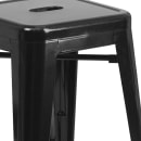 Flash Furniture CH-31320-24-BK-GG Counter Height Backless Stool w/ Metal Seat, Black thumbnail 3
