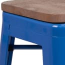 Flash Furniture CH-31320-24-BL-WD-GG Counter Height Backless Stool w/ Wood Seat, Blue thumbnail 4