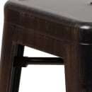 Flash Furniture CH-31320-24-BQ-GG Counter Height Backless Stool w/ Metal Seat, Black Antique Gold thumbnail 5