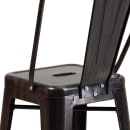 Flash Furniture CH-31320-24GB-BQ-GG Counter Height Bar Stool w/ Curved Back & Metal Seat, Black Antique Gold thumbnail 8