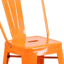 Flash Furniture CH-31320-24GB-OR-GG Counter Height Bar Stool w/ Curved Back & Metal Seat, Orange thumbnail 7