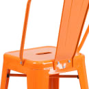 Flash Furniture CH-31320-24GB-OR-GG Counter Height Bar Stool w/ Curved Back & Metal Seat, Orange thumbnail 8