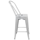 Flash Furniture CH-31320-24GB-SIL-GG Counter Height Bar Stool w/ Curved Back & Metal Seat, Silver thumbnail 3