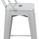 Flash Furniture CH-31320-24GB-SIL-GG Counter Height Bar Stool w/ Curved Back & Metal Seat, Silver thumbnail 7