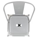 Flash Furniture CH-31320-24GB-SIL-GG Counter Height Bar Stool w/ Curved Back & Metal Seat, Silver thumbnail 9