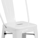 Flash Furniture CH-31320-24GB-WH-GG Counter Height Bar Stool w/ Curved Back & Metal Seat, White thumbnail 7