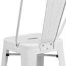 Flash Furniture CH-31320-24GB-WH-GG Counter Height Bar Stool w/ Curved Back & Metal Seat, White thumbnail 8